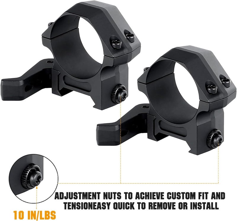 ohhunt 30mm Scope Rings Quick Detach Scope Rings 30mm Low | Medium | High Profile QD 30 mm Scope Rings 7075 Series Aluminum - Image 5